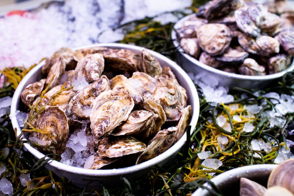 Oysters on ice at EATALY in Toronto.