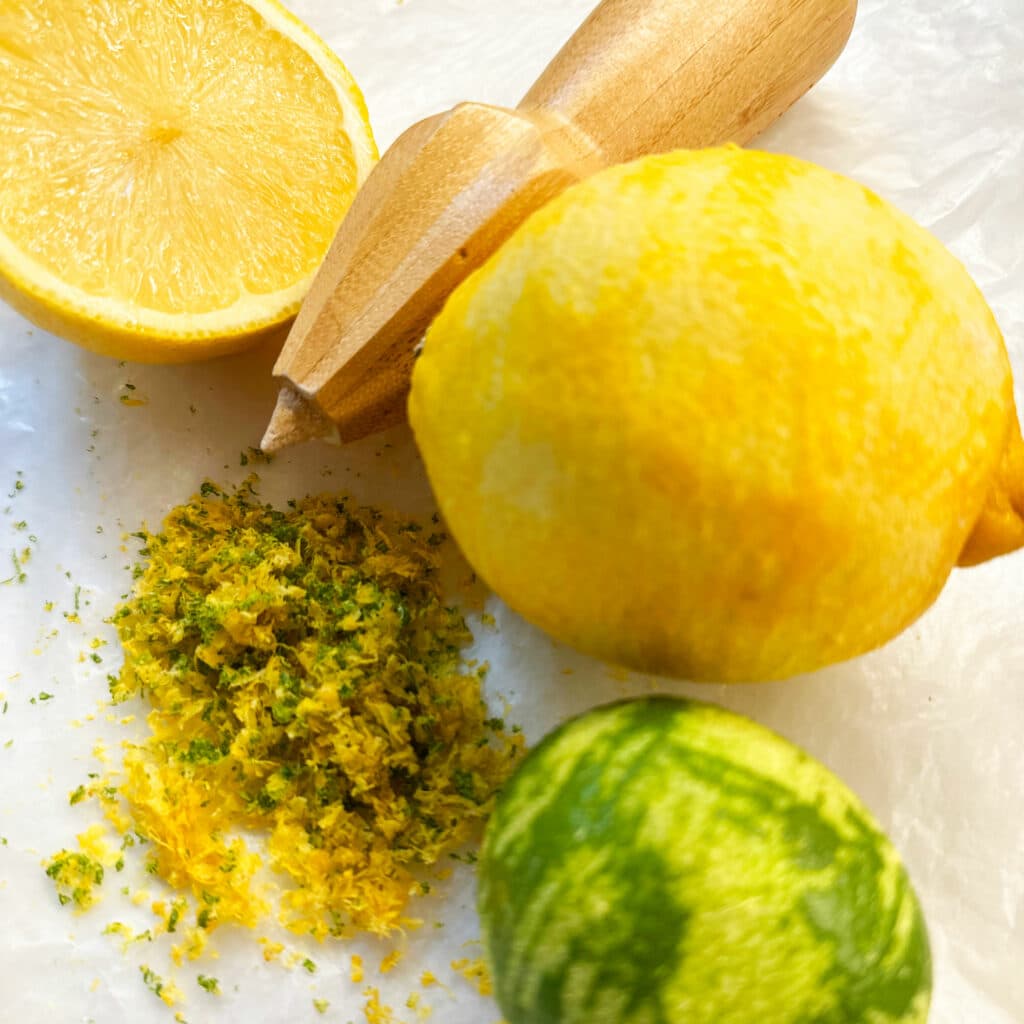 Lemon and lime zest
